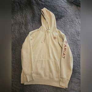 Ariat Beige Hoodie with Red Accents